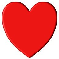 drawing of a red beautiful romantic heart