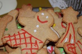 colorful christmas gingerbread cookies