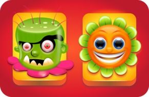 zombie smile and flower smile drawing