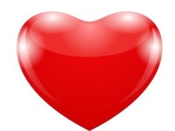 red heart with glare