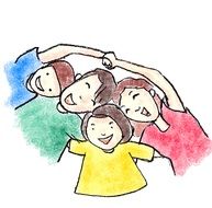 Happy family painting
