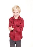 portrait of a young blond boy