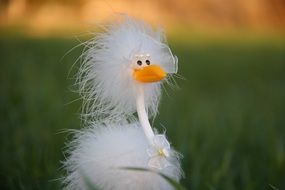 toy white ostrich