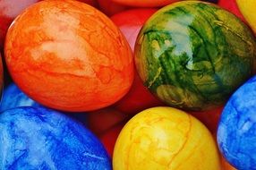 glitter colored easter eggs