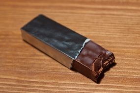 bitten chocolate bar