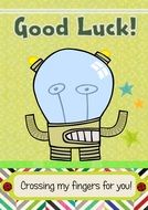 Greeting card for the exam clipart