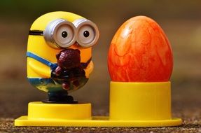 minion as a stand for eggs