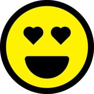 Clipart,picture of fell in love smiley