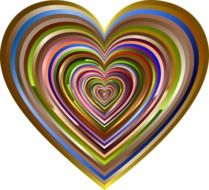 colorful heart with abstract pattern