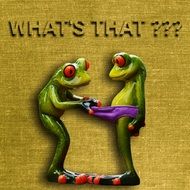 Curious ceramic Frogs