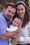 Parents with the child