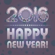 card with new year 2016 greetings