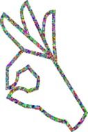 drawn rainbow sign ok