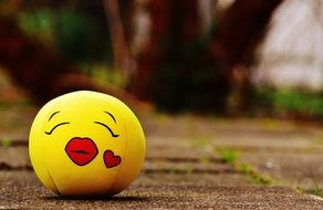 Kissing faced ball