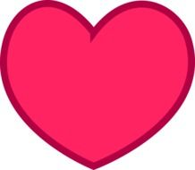 painted pink heart as a symbol of love