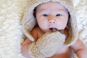 Baby with Mittens Bear