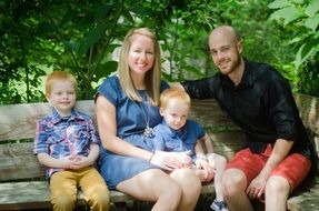 happy Family portrait in the Park