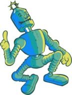 Cartoon Comic Dance robot drawing