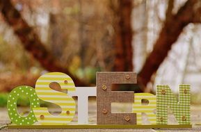 colorful inscription for Easter