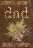 brown greeting card for father's day