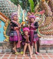 people in traditional costumes in thailand