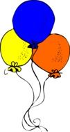 graphic image of three colorful balloons