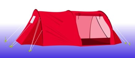 Red tent clipart