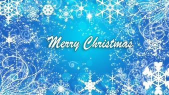 christmas card with snowflakes as an illustration