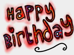 blurred inscription Happy Birthday