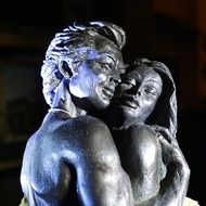 sculpture of a couple in love