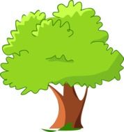Cartoon Green Tree drawing