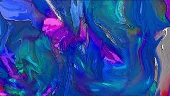Abstract Blues drawing