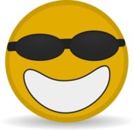 Cool Smiley in dark glasses