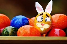 Easter egg with hare ears