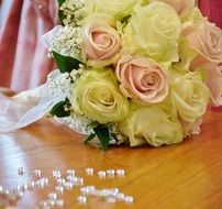 wedding bouquet on the table