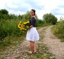 Sunflower Young Lady