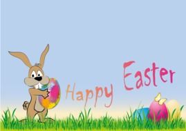 clipart of the happy easter bunny