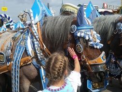 Decorated horse in Munich