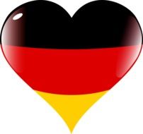 germany flag on heart