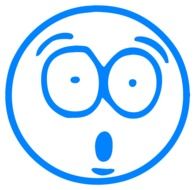 Blue Cartoon Smiley drawing