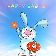 Easter rabbit with an egg