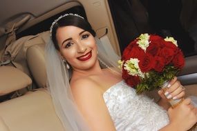 bride with bridal bouquet Wedding romance