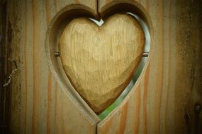 Heart made of wooden