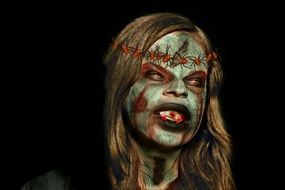 girl with monster makeup