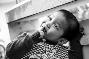 thoughtful baby boy
