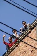 carefree youth on the roof