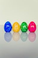 colored eggs with patterns for easter