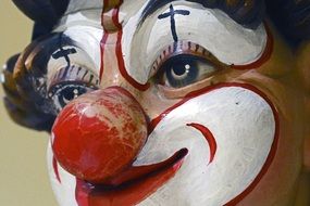 Colorful Clown's face with the greasepaint