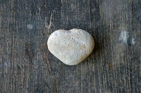 Heart Shaped grey pebble