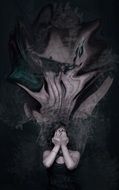 Abstract photo of emotion girl